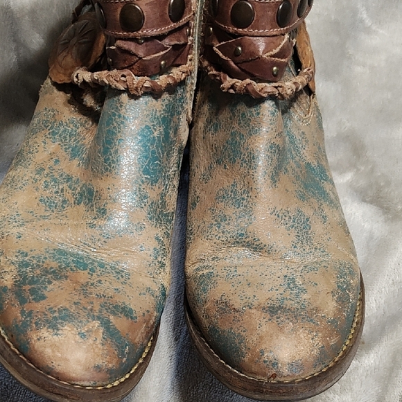 Circle G Women's Harness and Studded Booties - Round Toe Size 9 - Picture 11 of 13